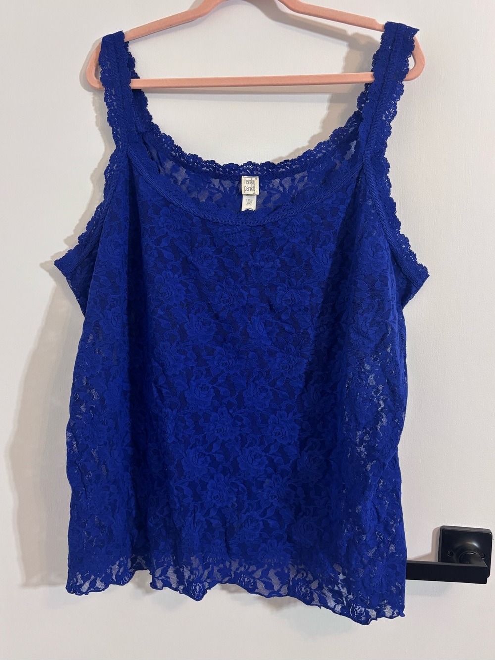Beautiful Hanky Panky Blue Lace Camisole Y2K? Made in USA Size 3X